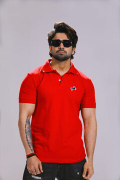 Men Red Polo T-Shirt