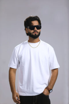 Men Plain White T-Shirt Oversized